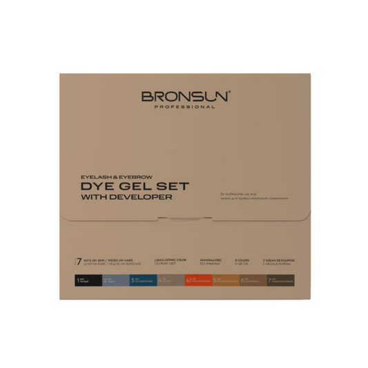 Bronsun - Eyelash & Eyebrow Dye set with developer