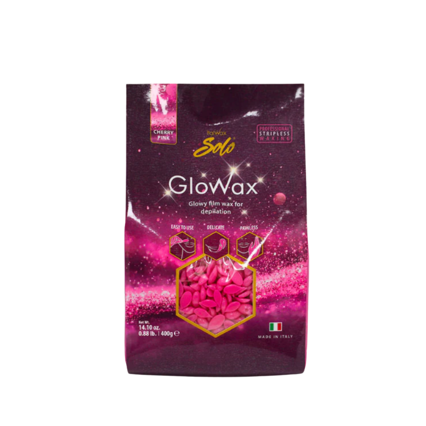 ItalWax - Cherry Pink Glowax (Film Wax) 400g