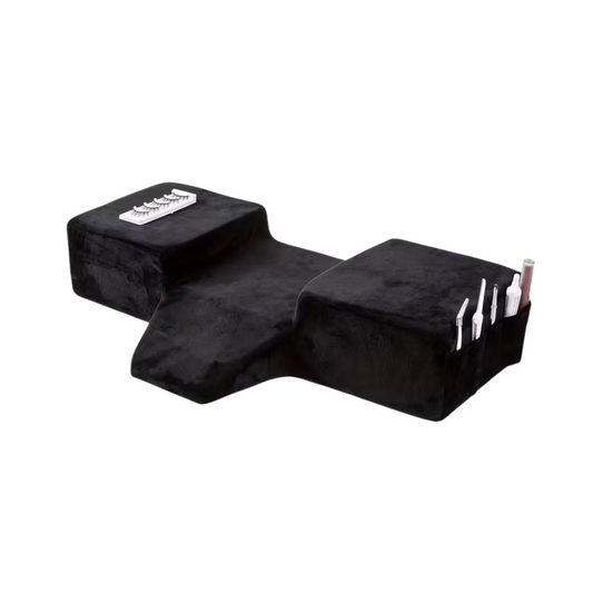 Eyelash extension pillow with neck rest