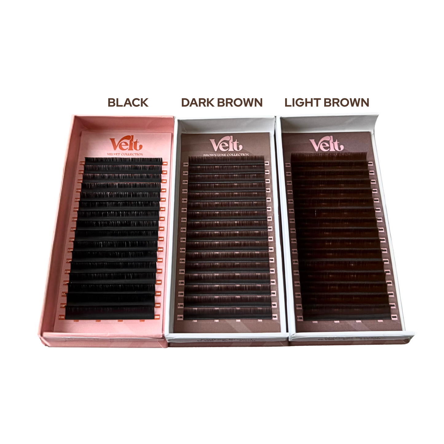 Brown luxe collection: Premium Volume Eyelash Extensions - Light Brown